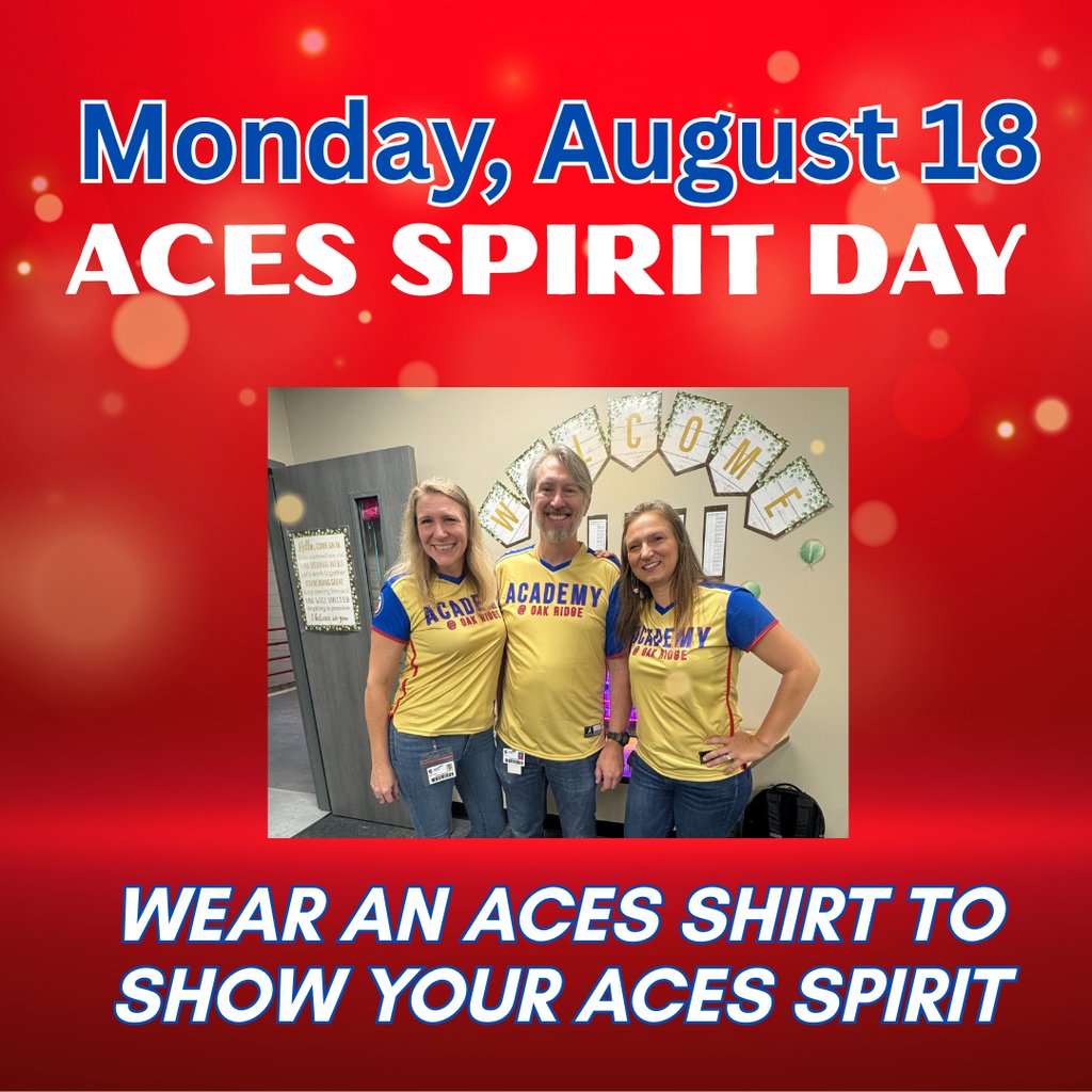 ACESCISD's tweet image. Wear your ACES gear on Monday!