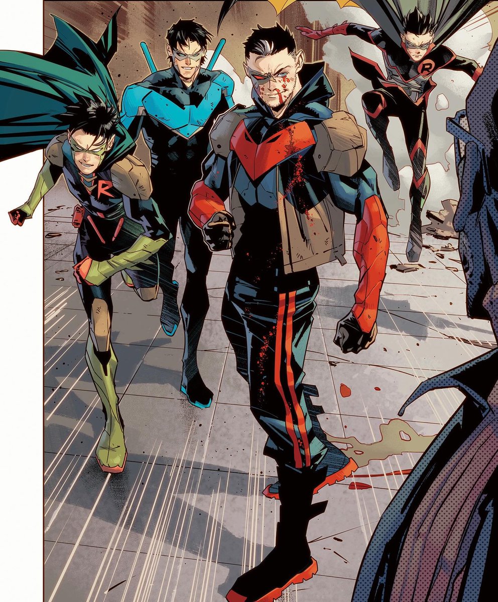 TheBatspecter's tweet image. crazy how every modern attempt at redesigning red hood without the helmet and jacket has looked like poop from a butt