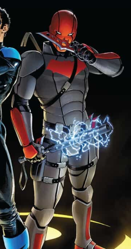 TheBatspecter's tweet image. crazy how every modern attempt at redesigning red hood without the helmet and jacket has looked like poop from a butt