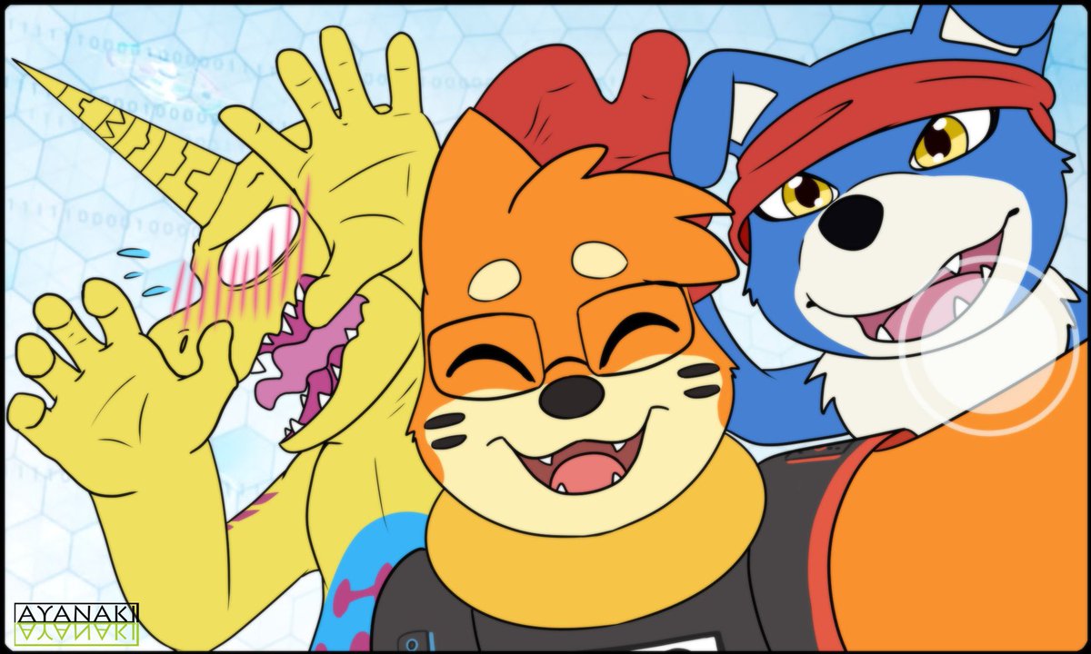 New versions of artwork I got from <a href="/DecodedCHARA/">CLΘUD NINΞ</a> and <a href="/noc_loft/">NocLoft</a> that shows a new Switch 2 shirt design for my Buizel. And their new icon and banner for my account. Thanks again! 😄