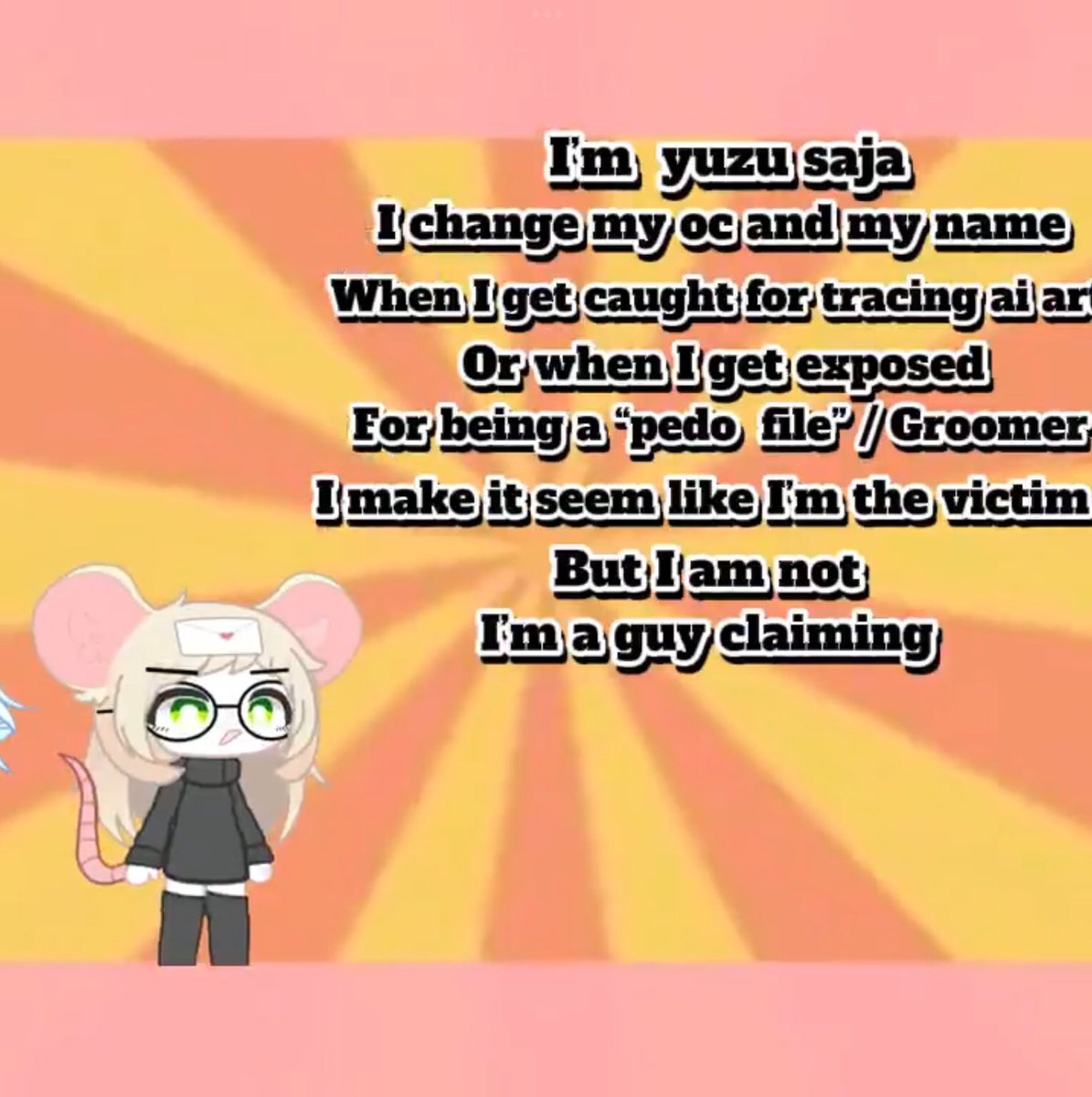 XfuzzycuddlesX's tweet photo. Here are Some screenshots of what the video says sense the video was to fast  @YuzuSaja  @YuzuSajaR1 https://t.co/VAlSZUHamk