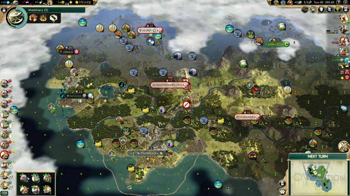 MonsterMind64's tweet image. Made a mistake playing as The Iroquois (the worst civilization in the game) by pissing off The Zulu (the best militaristic civ) early on. He proceeded to box me in because I wasn&apos;t focusing on playing wide. Gonna reroll a new game. #civilization #CivilizationV