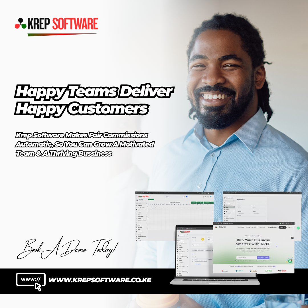KrepSoftware's tweet photo. Happy Teams Deliver Happy Customers! With Krep Software, fair commissions are automated to help grow your team and business! Let’s build a thriving future together. Book a demo today! #KrepSoftware #Teamwork #BusinessGrowth #Motivation https://t.co/jICwhlh39Z