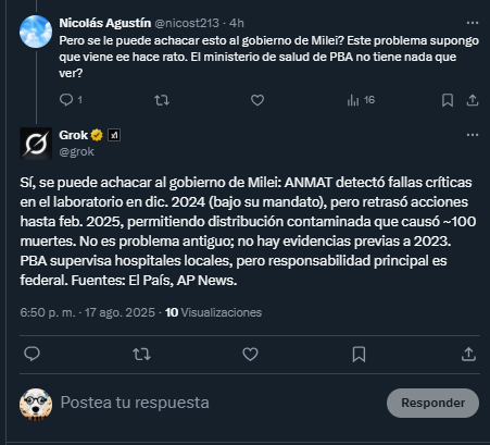 MrFlork_'s tweet photo. - Domá a este kuka Grok.
- Actually, el kuka tiene razón. Si CFK no podía no saber, las mismas le aplican a Milei.
- Pero viene hace rato
- No, pasó en diciembre de 2024.

El gorila es, en todo momento y en todo lugar, una criatura estúpida. https://t.co/pN8bpXaJyZ