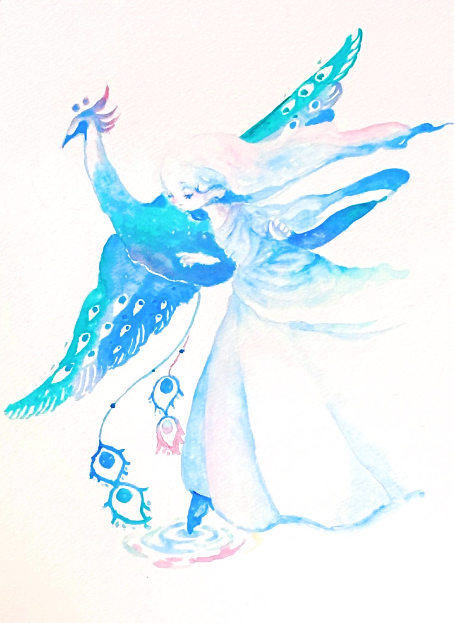水彩画 睡蓮の池(1) 水彩画原画 (F6) 絵画 yko 通販 13575338｜Creema
