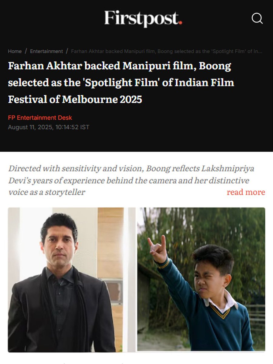 IFFMelb's tweet image. #PressCoverage of Boong in the Indian press.