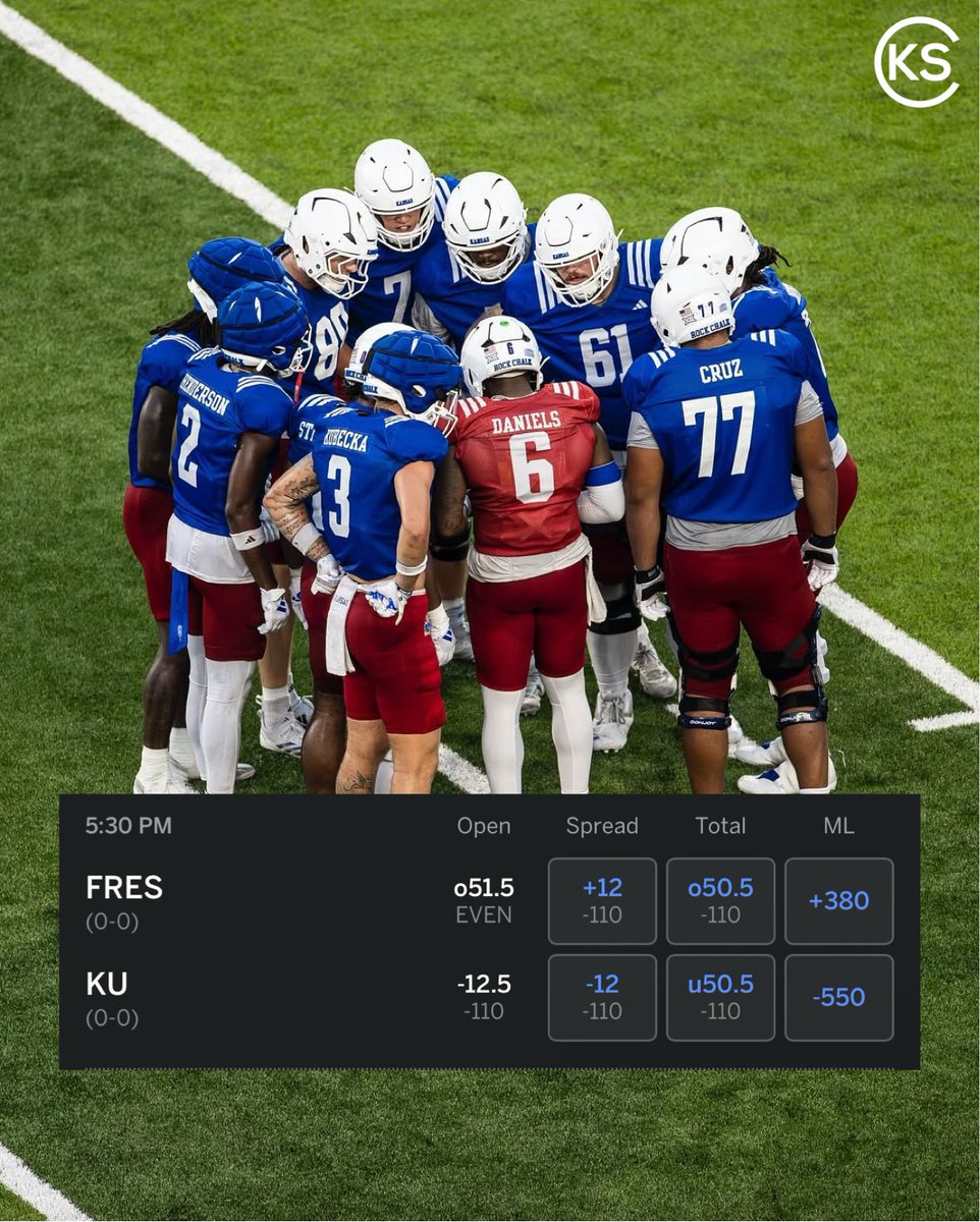 Kansas is a 12 point against Fresno State

Thoughts?
