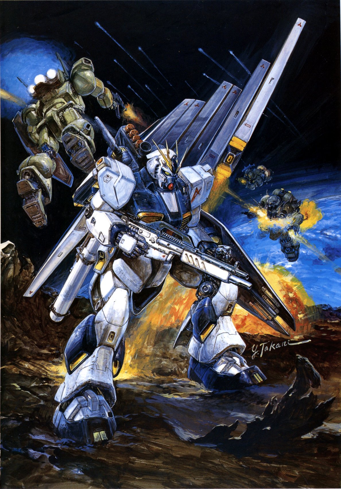 ガンダム原画キャンバスアート ガンダムエース創刊20周年複製原画」いよいよ最終回！ 安彦良和