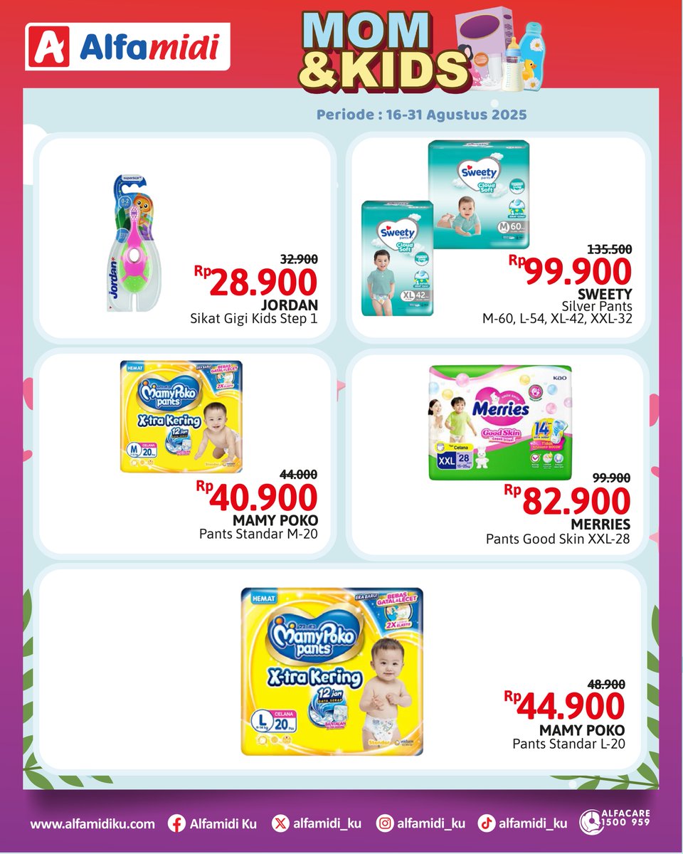 alfamidi_ku's tweet photo. Belanja kebutuhan ibu dan anak sekarang lebih hemat di Alfamidi! ✨

Mulai dari makanan sehat, kebutuhan harian, sampai perlengkapan si kecil. #Ayokealfamidi terdekat!

#alfamidiuntukindonesia #alfamidihadirmelayani #alfamidifavoritkeluarga #promosusu https://t.co/ZaWuhJ2ctW