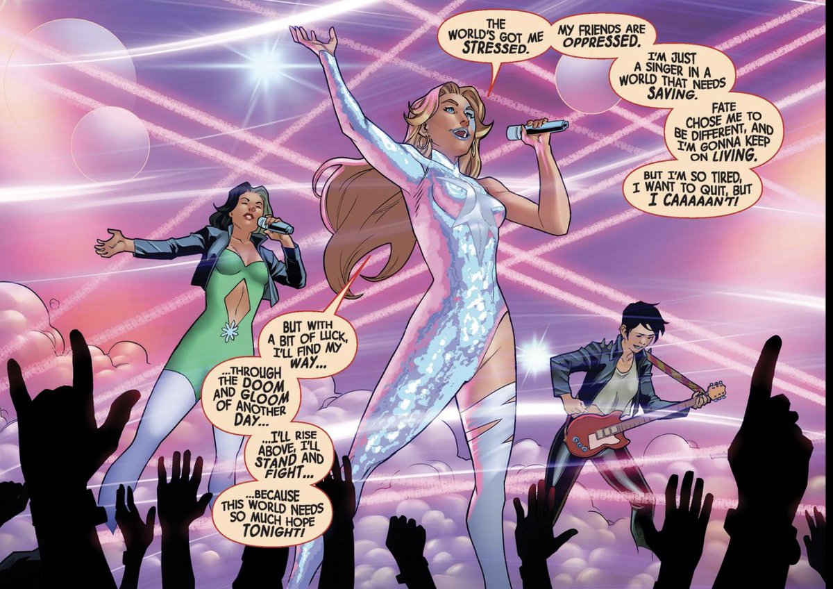 LARcomics's tweet photo. The Life of a Showgirl ✨ 

📕 Concert of Champions #1 (2025)

#Dazzler #XMen #XSpoilers #Marvel #MarvelComics #MarvelUnlimited https://t.co/qiKw98ck6l