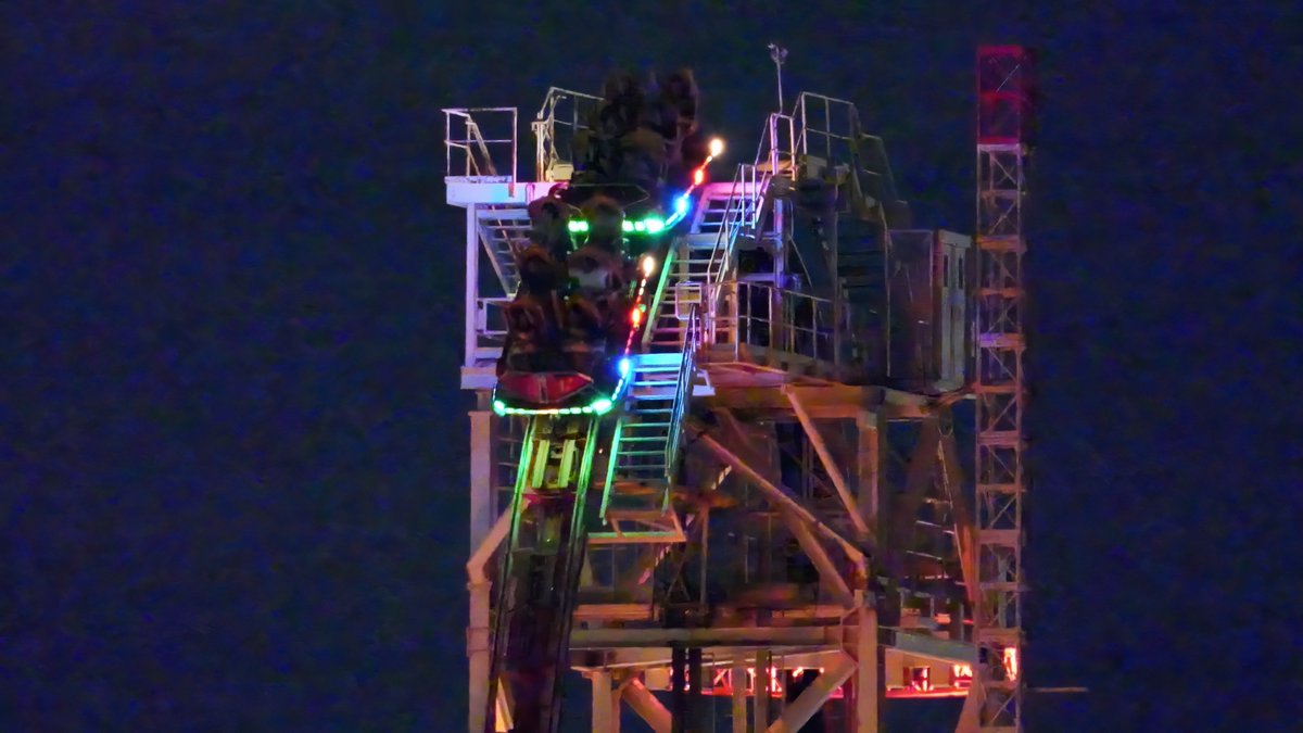 Some of the last riders of Hollywood Rip Ride Rockit.  8:56 pm. Minutes before Universal Studios Florida closed for the night.