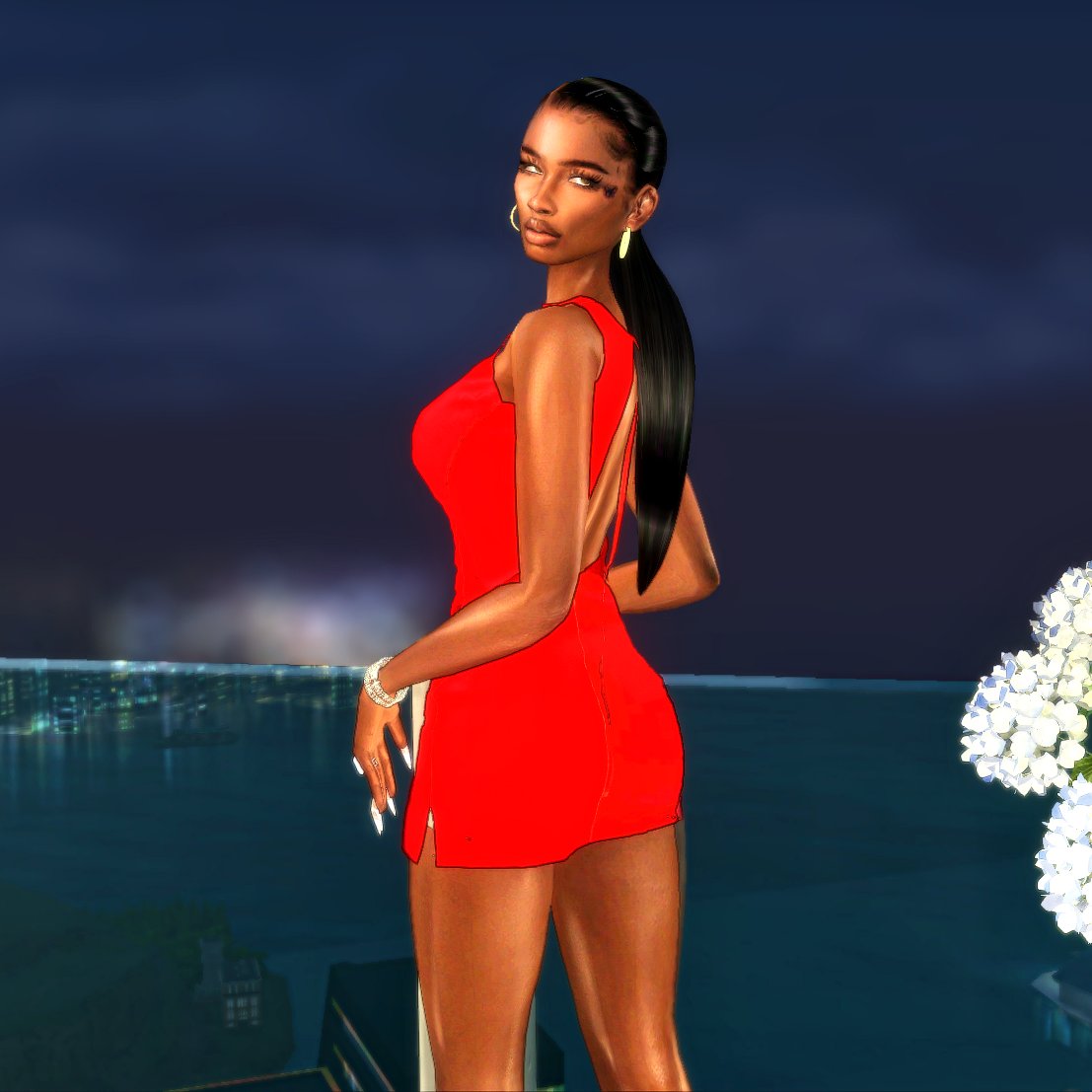 Lake took a night out into the city wearing that new <a href="/SirStrange_/">cutie patootie Stace.</a> dress.