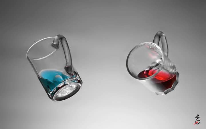 ميلانٌ متقابلان؛ أحدُهما يسكُبُ الزمنَ إلى أسفل، والآخر يرفعُ الجُرحَ إلى أعلى، وبينهما فراغٌ يسنُّ حدَّ النفورِ كقَسَمٍ على استحالةِ اللِّقاء.