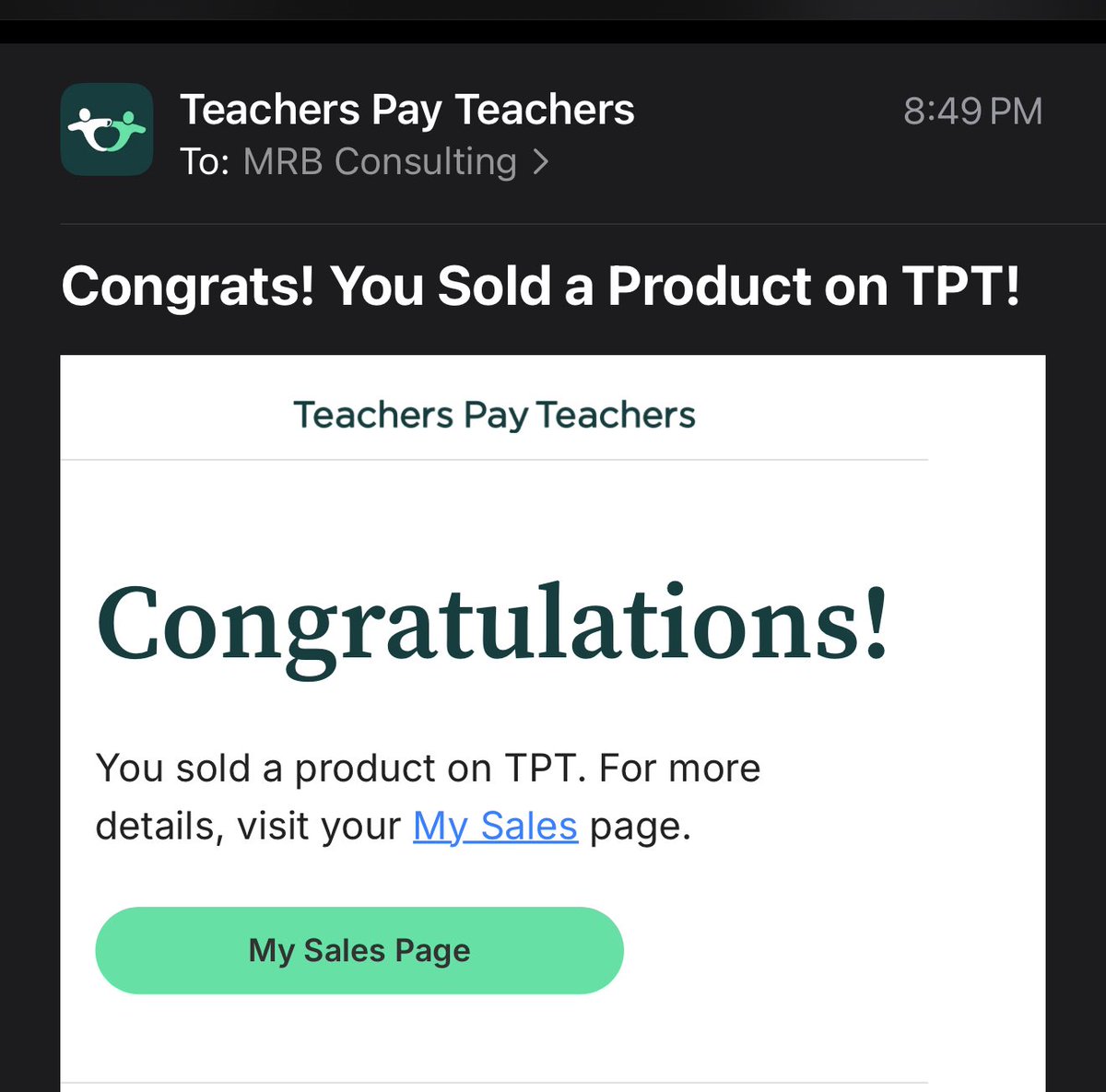 The notifications keep rolling in— It’s been a hot weekend in my TPT store!! 

When your inbox says 👏🏾 ‘keep creating.’ These TPT sales remind me: teachers need tools, and I’ve got plenty more to share.