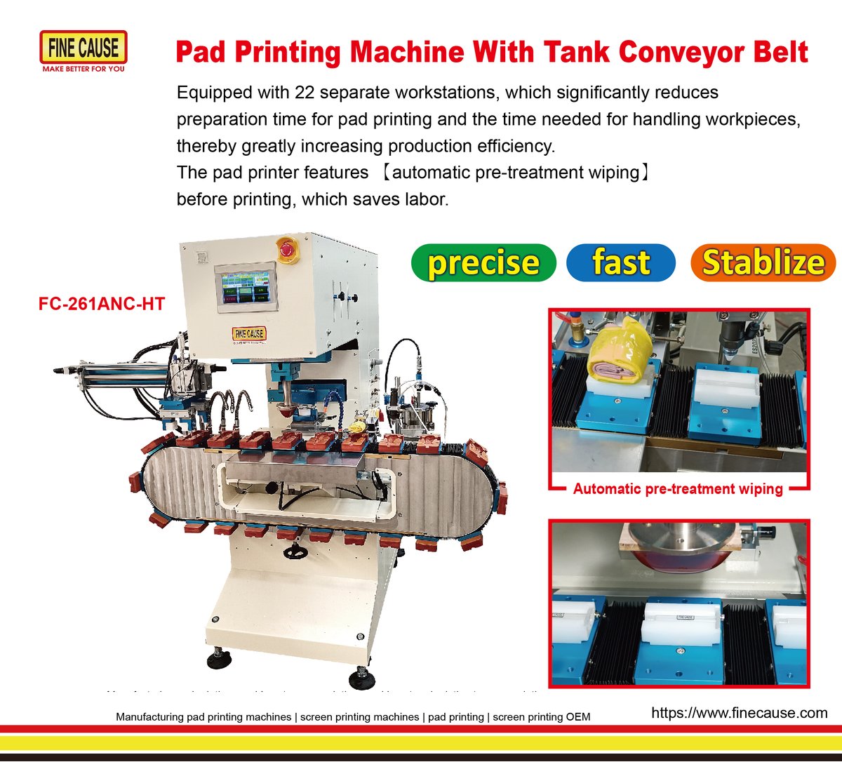 FinecausePrint's tweet image. 🚀 Meet the Game-Changer – FC-261ANC-HT Tank Conveyor Pad Printer! 🚀
finecause.com/product/F1Fzz3…

#ConveyorPadPrinter
#PadPrintingMachineWithConveyor
#AutomaticConveyorPadPrintingMachine
#TankBeltPadPrinter
#PadPrinterWithTrackConveyor
#MultistationPadPrintingMachine