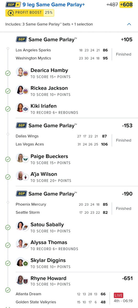 Cash_MBets's tweet photo. WNBA🤑🤑🤑
C$Bets #free #Bettertips #BettingCommunity.
#BettingStrategy. #Sportsbetting #SportsParlay. #gamblingX https://t.co/c1vsp04jiv