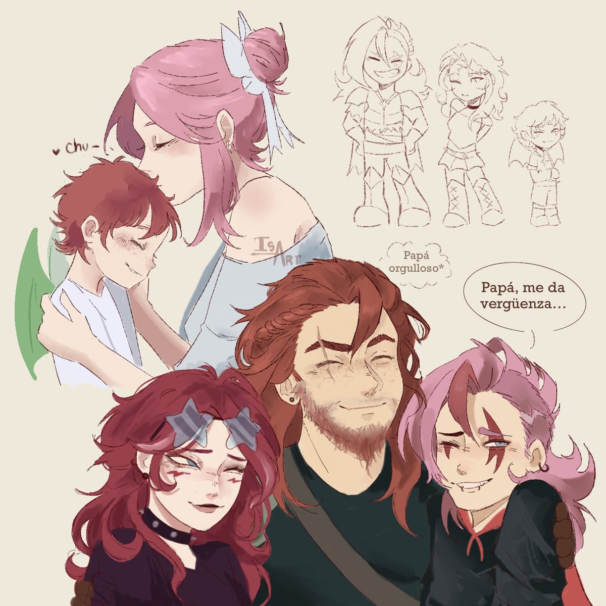-Familia feliz :)
Ellos son: Seong (18 y.o), Rosie (16 y.o) y Floyd (8 y.o) 😚
Tal vez haga algunos mini-cómics para mostrar como se llevan y dar a conocer sus personalidades, por el momento espero que los reciban con amor ❤️‍🩹
#BrawlStars #brawlstarsfanart #BrawlStarsArt