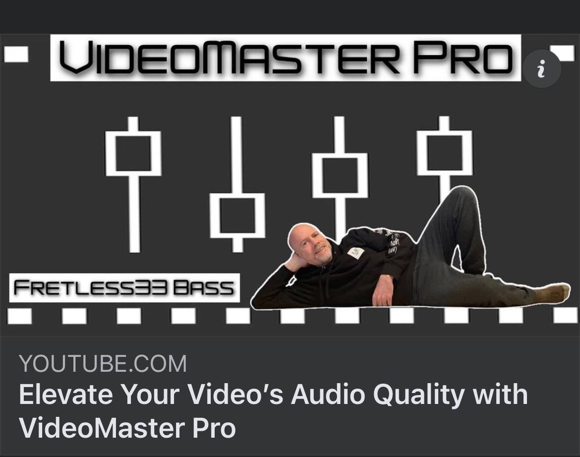 AudioFix For Videos (@audiofixapp) on Twitter photo A detailed demonstration of Future Moment’s VideoMaster App.
Video by <a href="/Fretless33/">Fretless33 Bass</a> 👉 youtu.be/rgijObDvstg A detailed demonstration of Future Moment’s VideoMaster App.
Video by <a href="/Fretless33/">Fretless33 Bass</a> 👉 youtu.be/rgijObDvstg