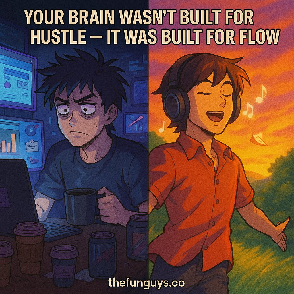 therealfunguys's tweet image. One burns you out.
The other turns you on.
🧠⚡
#FlowNotFrenzy #NeuroDesign