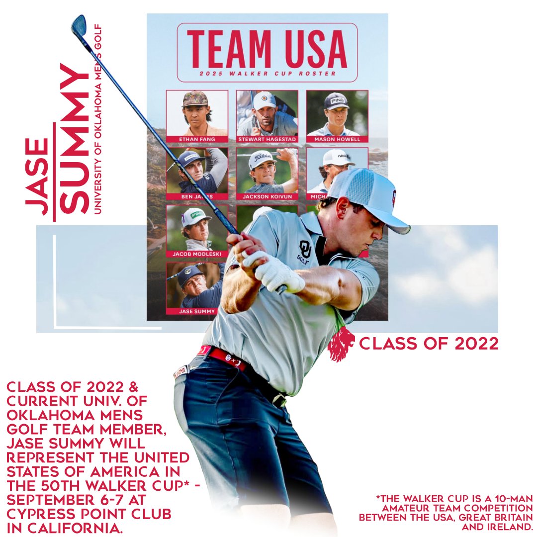 ICYMI: Jase Summy (c/o '22) will represent the United States of America in the 50th Walker Cup, September 6-7 at Cypress Point Club (California)!  WELL-EARNED.