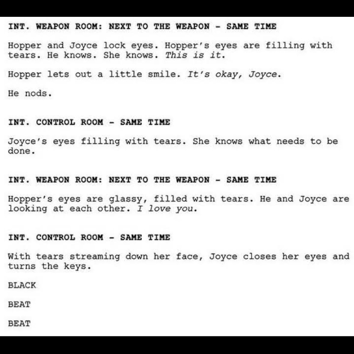 thinking about the jopper “i love you’s” in the season 3 script wbu?