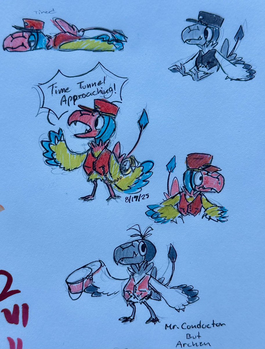 OpalTHEInkling's tweet photo. Some doodles of Mr. Conductor Archen I drew at Worlds earlier today https://t.co/XN6BfDeZGP