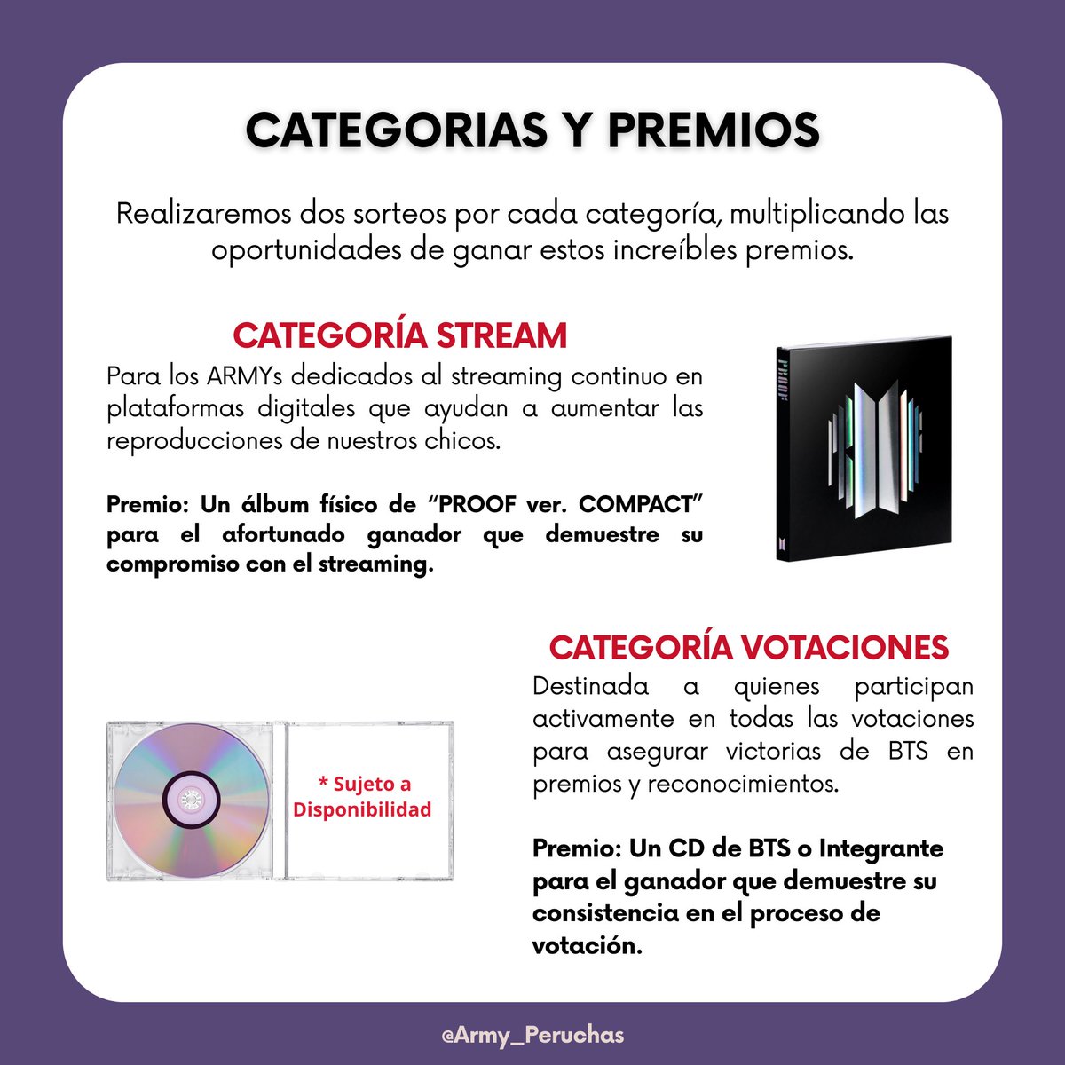 Army_Peruchas's tweet image. 💜 ARMY, ¡TENEMOS UN SORTEO PARA USTEDES!
De parte de #TeamArmysPeruchas queremos incentivar el STREAM y las VOTACIONES porque cada esfuerzo cuenta y cada logro es para BTS. 

🚨Solo para ARMY Perú

📌 Lean TODAS las imágenes para no perderse ningún detalle 👀 +

 #BTSARMY #BTS