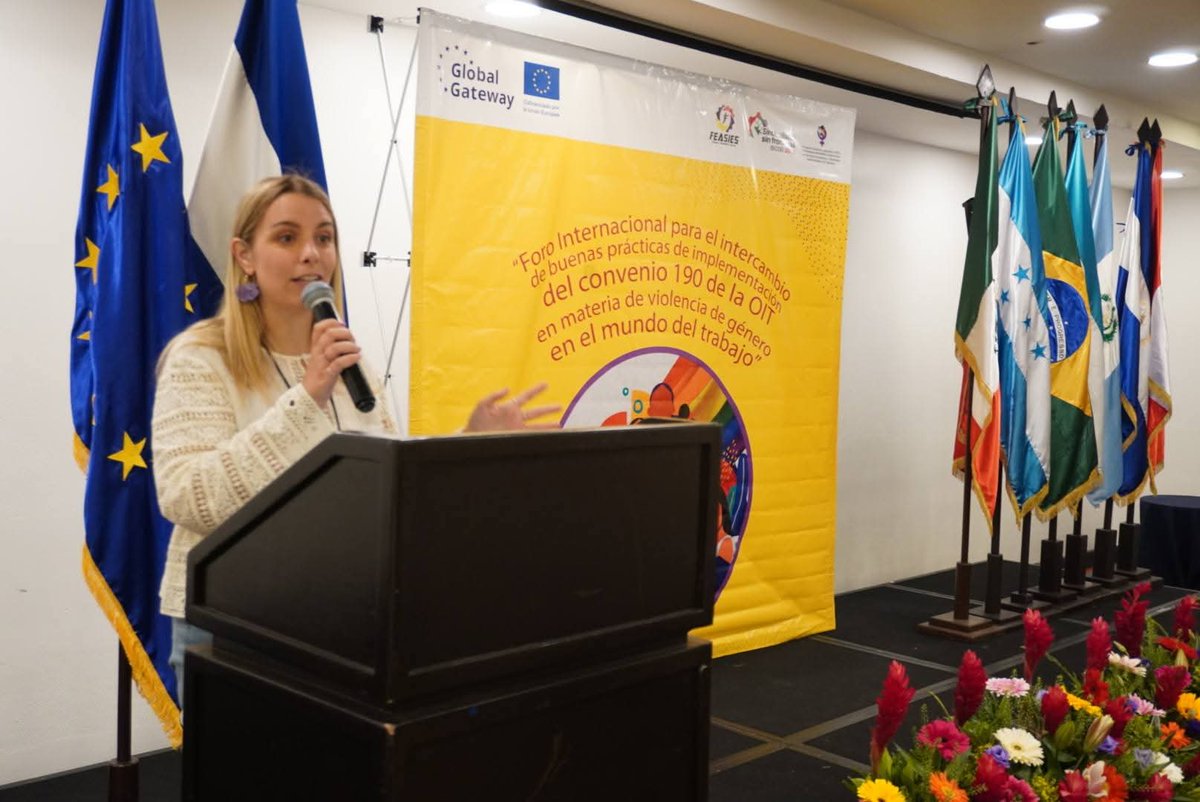 Feasies_'s tweet photo. Este Foro se desarrolla en el marco del proyecto "Mujeres y Personas LGBTI+ trabajadoras reforzando la democracia, los derechos humanos y libertades fundamentales de El Salvador" cofinanciado por la  @UEenElSalvador  e implementado  por FEASIES e @ISCOD_UGT https://t.co/ijBjGCLWgo