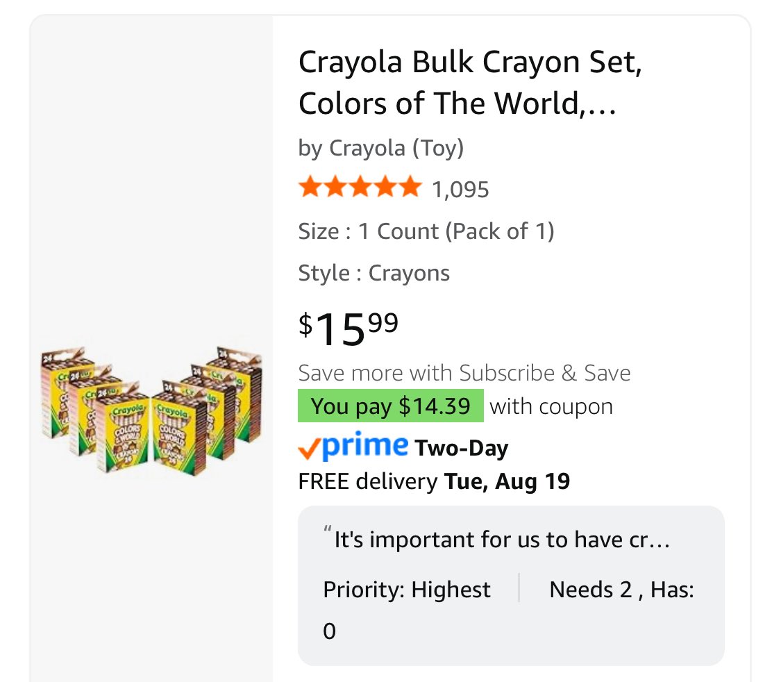 K Rambo (@rambo95) on Twitter photo <a href="/MissDeein3TPT/">MissDeeinThree</a> Thank you for a place to share. My number one item are these crayons. I’d be so grateful for ANY #clearthelist help, but these are most needed, and I start back tomorrow.
amazon.com/hz/wishlist/ls…
#clearthelist
#JohnClearMyList
#clearthelist2025
#BetterTogether <a href="/MissDeein3TPT/">MissDeeinThree</a> Thank you for a place to share. My number one item are these crayons. I’d be so grateful for ANY #clearthelist help, but these are most needed, and I start back tomorrow.
amazon.com/hz/wishlist/ls…
#clearthelist
#JohnClearMyList
#clearthelist2025
#BetterTogether