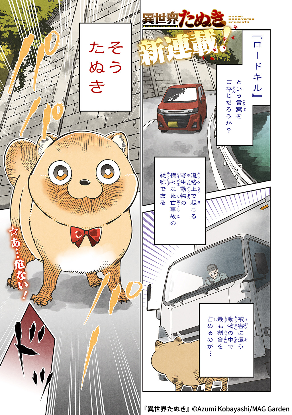 たぬき 柴田是眞による浮世絵「Racoon-dog (Tanuki)」