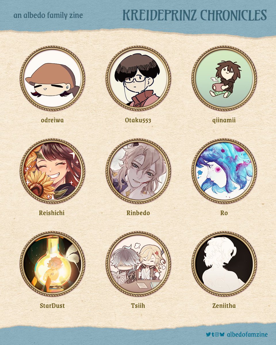 ˗ˏˋ ꒰ PAGE ARTISTS (2/2) ꒱ ˎˊ˗

<a href="/odreiwa/">oddy⭐Comm open</a> ✧ <a href="/otaku_553/">jen | 詠晴</a> ✧ <a href="/qiinamii/">qii ✽ comms (2/4)</a> ✧ <a href="/reishichi_/">reii🌻✨ check 📌 for Comms</a> ✧ @Rinbedo ✧ <a href="/R_oci_0/">Ro🌞</a> ✧ @star_dust167 ✧ <a href="/rilakkutsu/">Tsiih ʕ – ᴥ – ʔ || ZINE GRIND</a> ✧ <a href="/zeniitha/">Sen🌻ALBEDOOOOOOO ALBEDO WE ARE SO BACK</a>