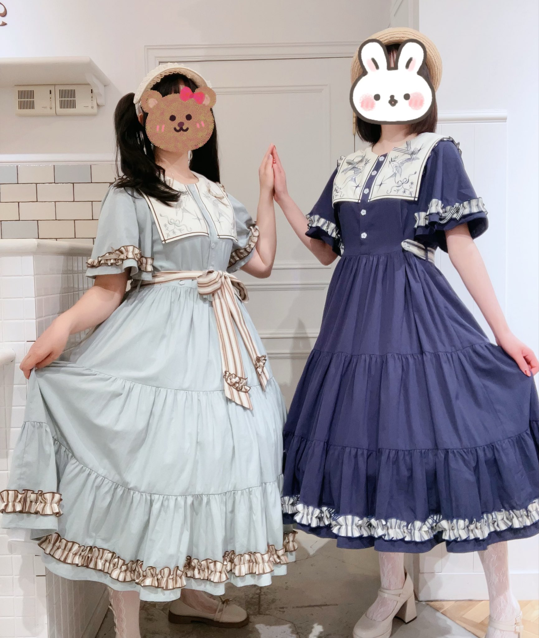 星箱Works カナリアの唄 スクエアカラーワンピース カナリアの唄 スクエアカラーワンピース | HoshibakoWorks