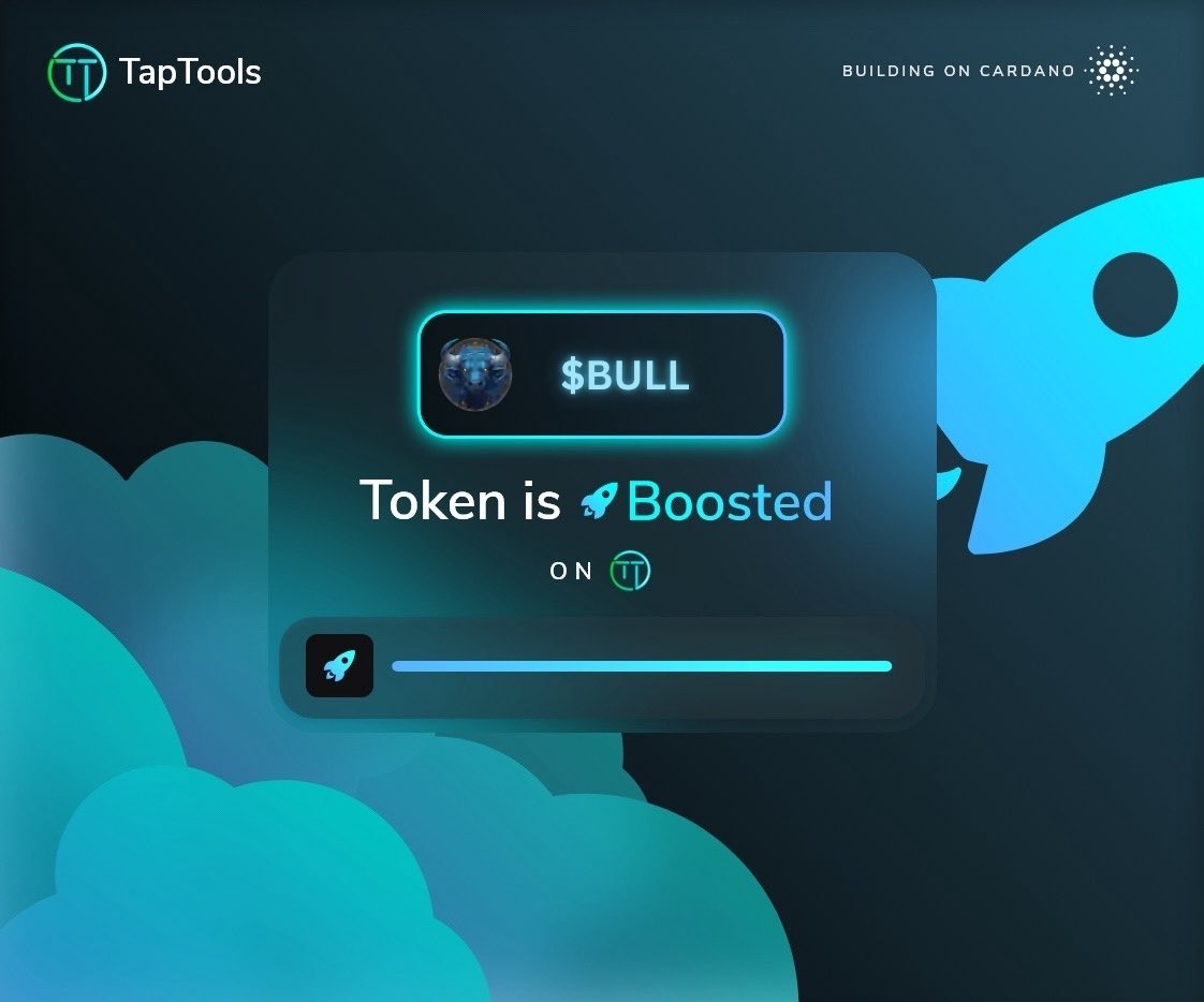 TapTools (@taptools) on Twitter photo NOW BOOSTED π $BULL
$BULL is a Cardano memecoin that combines game theory and meme culture, symbolizing wealth and prosperity within the MemeFi movement. NOW BOOSTED π $BULL
$BULL is a Cardano memecoin that combines game theory and meme culture, symbolizing wealth and prosperity within the MemeFi movement.