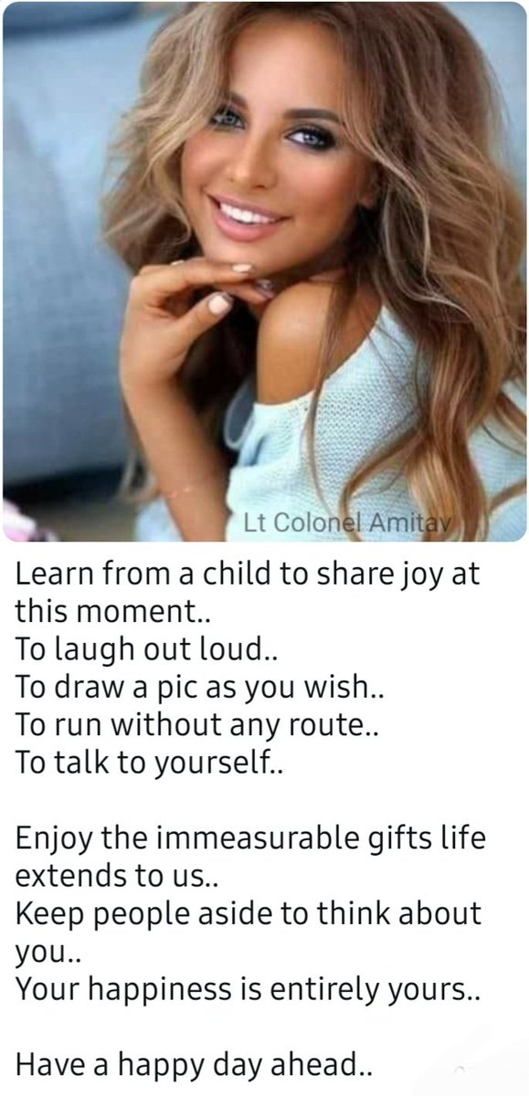 Lt Colonel Amitav Ghosh (@amitavghosh10) on Twitter photo Learn from a child, how to be happy..
<a href="/soulsurfer300/">Darshil</a> <a href="/bugsmehra/">bugsy🇮🇳</a> <a href="/chanda_mahua/">Mahua Chanda🇮🇳 🙏🕉🚩🕉🙏</a> <a href="/NamitaSaxena19/">🇮🇳 Namita Saxena 🇮🇳</a> <a href="/bidishapsgs/">Bidisha Banerjee🇮🇳</a> <a href="/manishakushwa75/">꧁☆☬🦚श्री🦚☬☆꧂ (Vadini)</a> <a href="/kshatriyarch/">Poonam Archana Singh (मोदी जी का परिवार)🙏🇮🇳</a> <a href="/GayatriRamanat1/">Gayatri Ramanathan 🇮🇳</a> <a href="/bronz_O_Genius/">Dil Toh Bachcha Hai Ji🇮🇳🚩</a> <a href="/ShilpaBJP/">Shilpa Narang - शिल्पा नांरग</a> <a href="/Sumita327/">Sumita Shrivastava</a> <a href="/kuldip09kuldip/">Kuldip Kaur (मोदी का परिवार)</a> <a href="/Rash28101/">Rash</a> <a href="/pronami007/">Pronami</a> <a href="/ShilpiJohri1/">Shilpi Johri✨</a> Learn from a child, how to be happy..
<a href="/soulsurfer300/">Darshil</a> <a href="/bugsmehra/">bugsy🇮🇳</a> <a href="/chanda_mahua/">Mahua Chanda🇮🇳 🙏🕉🚩🕉🙏</a> <a href="/NamitaSaxena19/">🇮🇳 Namita Saxena 🇮🇳</a> <a href="/bidishapsgs/">Bidisha Banerjee🇮🇳</a> <a href="/manishakushwa75/">꧁☆☬🦚श्री🦚☬☆꧂ (Vadini)</a> <a href="/kshatriyarch/">Poonam Archana Singh (मोदी जी का परिवार)🙏🇮🇳</a> <a href="/GayatriRamanat1/">Gayatri Ramanathan 🇮🇳</a> <a href="/bronz_O_Genius/">Dil Toh Bachcha Hai Ji🇮🇳🚩</a> <a href="/ShilpaBJP/">Shilpa Narang - शिल्पा नांरग</a> <a href="/Sumita327/">Sumita Shrivastava</a> <a href="/kuldip09kuldip/">Kuldip Kaur (मोदी का परिवार)</a> <a href="/Rash28101/">Rash</a> <a href="/pronami007/">Pronami</a> <a href="/ShilpiJohri1/">Shilpi Johri✨</a>