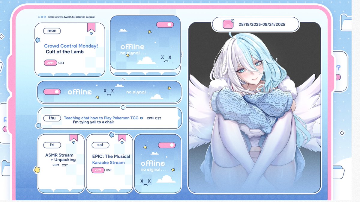 I Know it's late I'm sorry😭
✨Schedule for 08/18/25-08/24/25✨