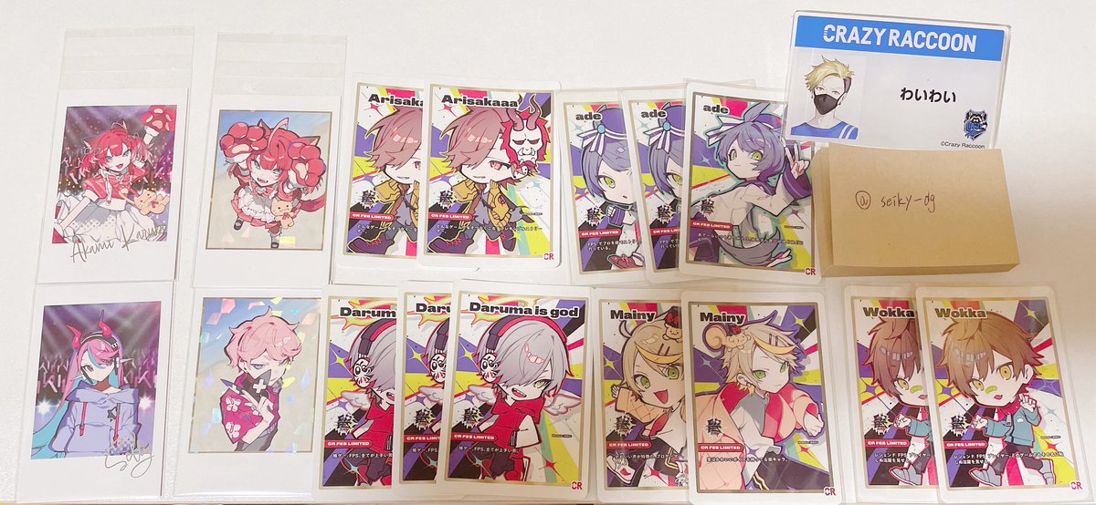 交換】 CrazyRaccoon CRフェス CRFES 2025 2024 チェキ風カード 缶