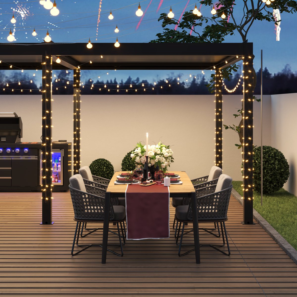FlexiSpot's tweet image. ✨ Magical nights await!
✅ Flexispot PG5 Pergola (13×19)
✅ DIY lights, candles &amp;amp; flowers
✅ Family dinners &amp;amp; parties
✅ In stock + summer sale
Cozy vibes, big comfort, unforgettable nights🌙🍷
Click: bit.ly/3V4ZB13
#Flexispot #AluminumPergola #OutdoorDining #SummerSale