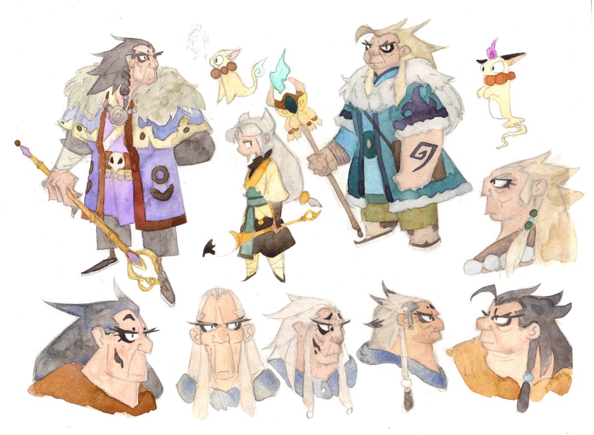 Watercolor exploration sketches