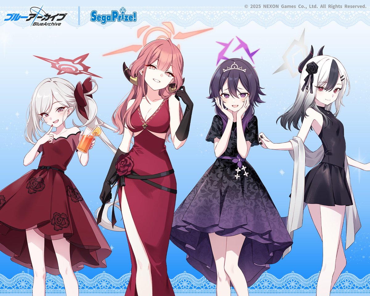 ムツキ、アル、ハルカ、カヨコの全身イラスト公開✨ #ブルーアーカイブ