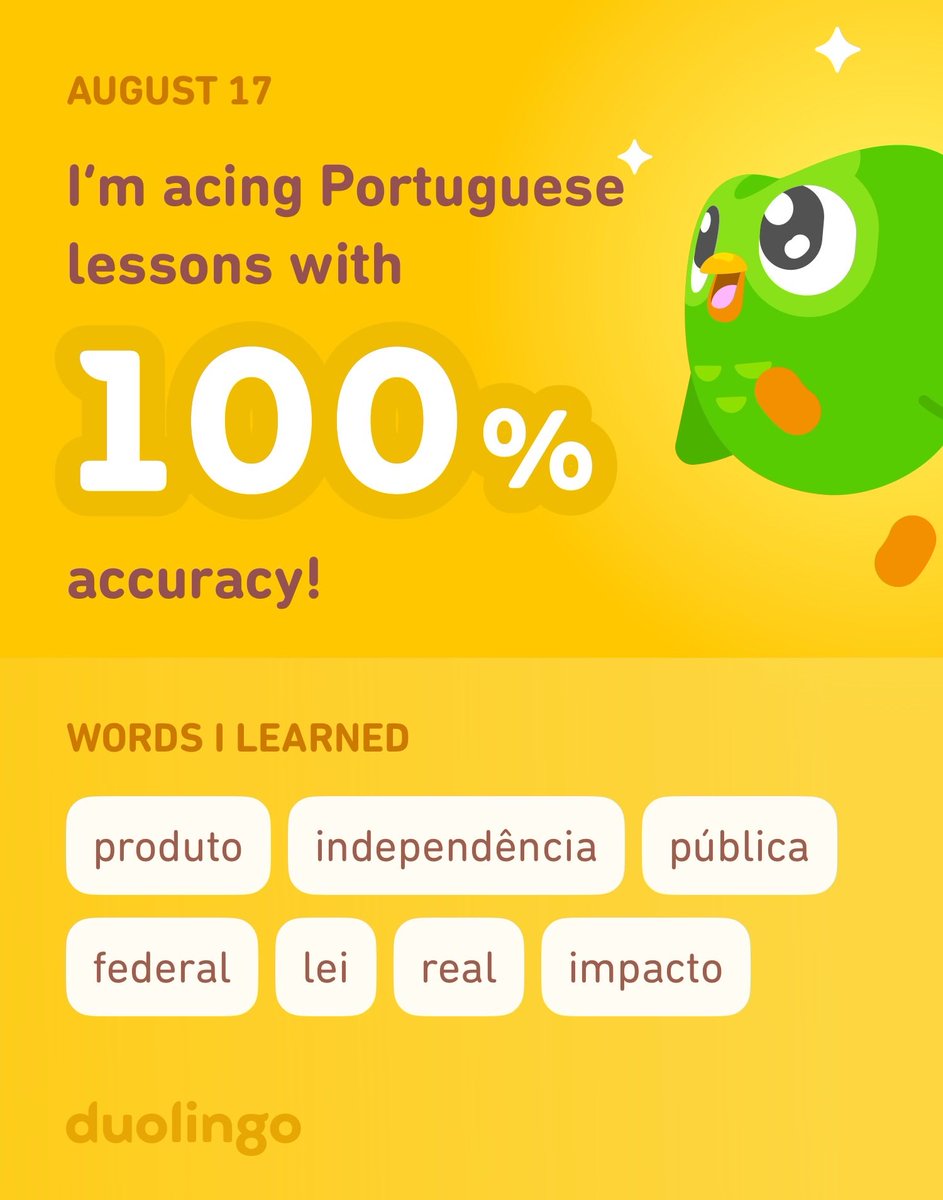 PineapplePPL's tweet photo. I’m learning Portuguese on Duolingo! It’s free, fun, and effective. https://t.co/ykYX46SLeB
