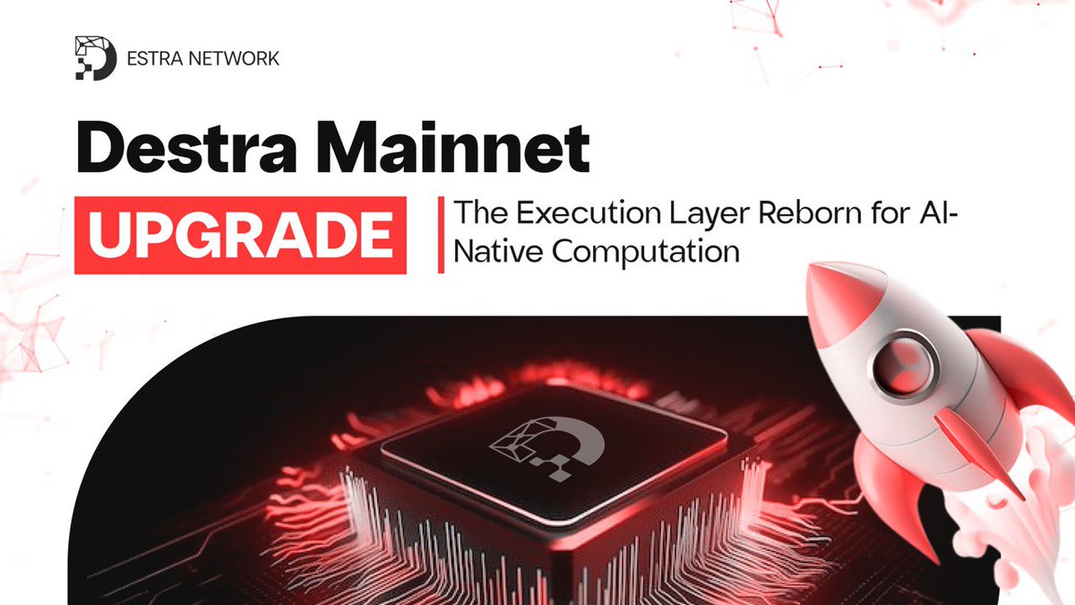 𝐃𝐞𝐬𝐭𝐫𝐚 𝐌𝐚𝐢𝐧𝐧𝐞𝐭 |  $DSYNC 𝐀𝐫𝐜𝐡𝐢𝐭𝐞𝐜𝐭𝐮𝐫𝐚𝐥 𝐔𝐩𝐠𝐫𝐚𝐝𝐞

Destra is leveling up. Our architectural upgrade marks the biggest leap in our history — transforming Destra into the most advanced AI-native blockchain in existence.

This isn’t just about