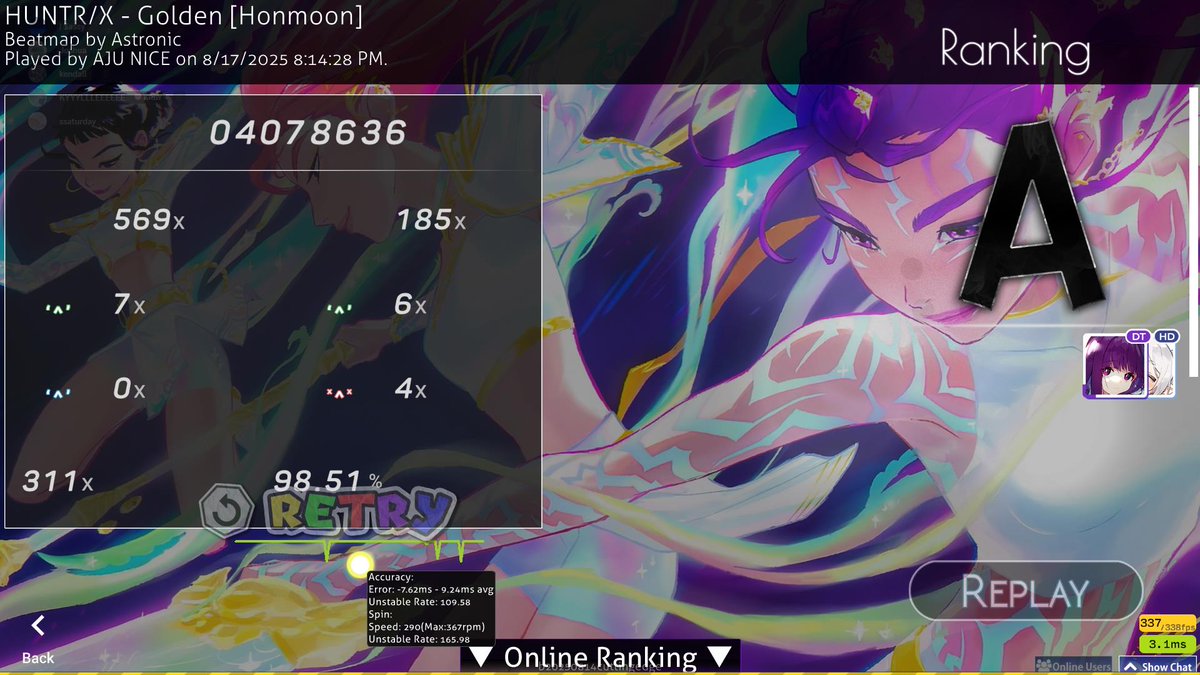 new top play while playing peak 🥀(760 pp)