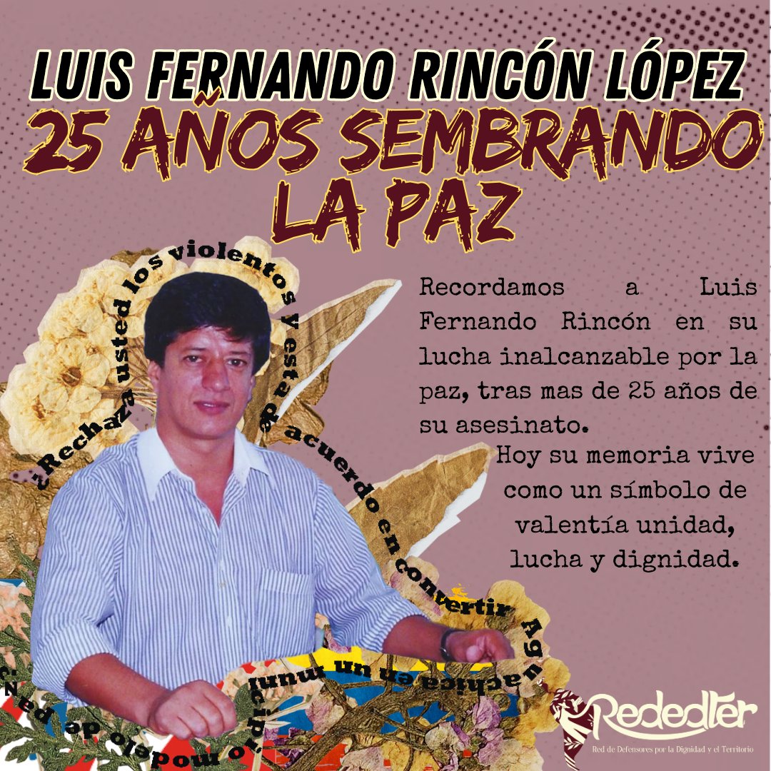 Rededter_DDHH's tweet photo. 25 años después, la voz de Luis Fernando Rincón López sigue viva. 🌱

Como alcalde de Aguachica impulsó la histórica Consulta Popular por la Paz de 1995, abriendo camino a la democracia participativa y la esperanza. 🕊️
Hoy su ejemplo inspira a seguir sembrando paz y dignidad. ✨ https://t.co/ajG1yvUBJj