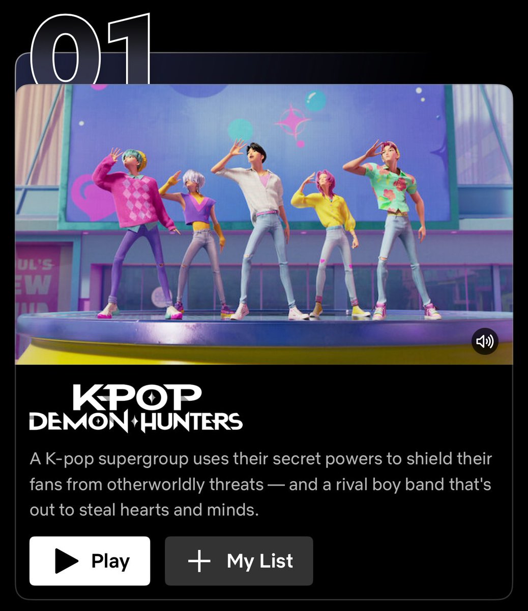 Kpop demon hunters- Netflixda birinchi órinda turgan bólsa ham, nomi yoqmasdan kórmay yurgandim, lekin kecha kórib, nimaga bu bolalar multigidagi qóshiqlar top charts, billboard da yurganini tushundim. Etibor qiling Apple Music- top 100 dagi musiqalarda, billboardda top