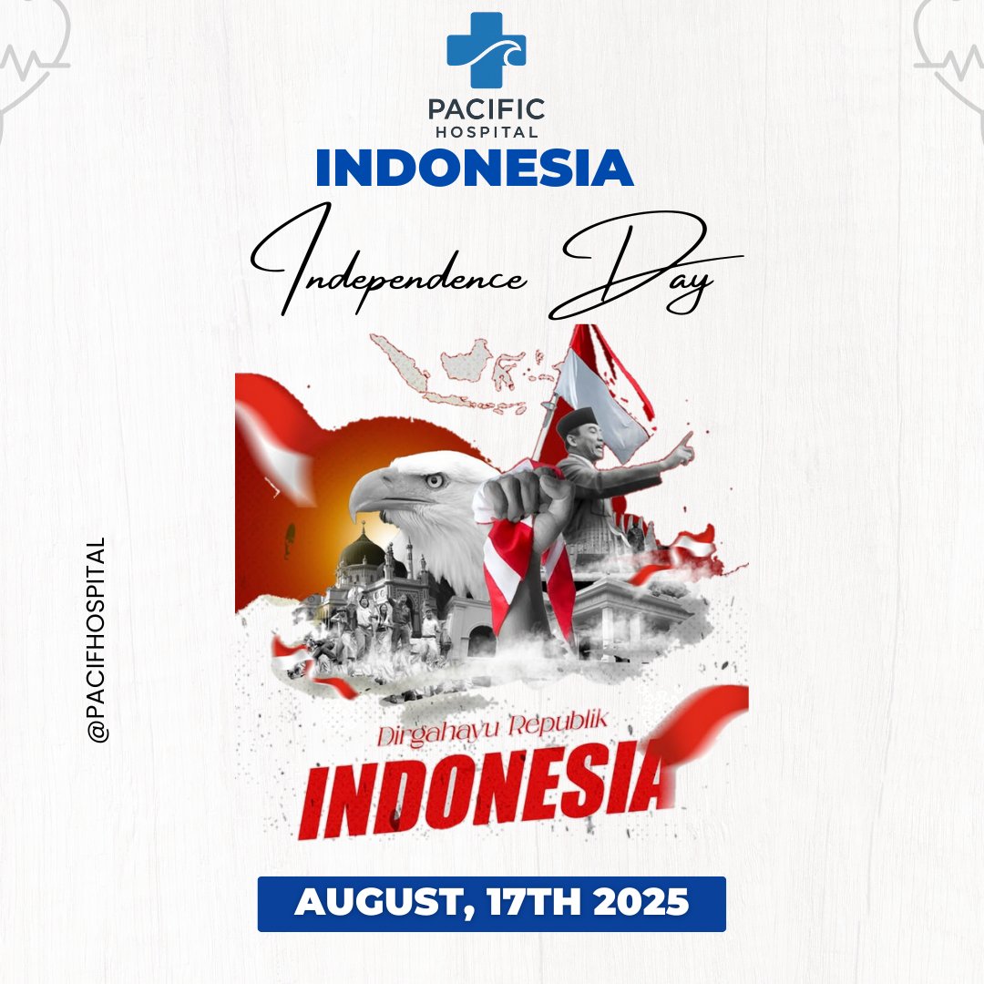 PACIFHOSPITAL's tweet image. ㅤ
ㅤ
Kemarin hari 𝐤𝐞𝐦𝐞𝐫𝐝𝐞𝐤𝐚𝐚𝐧 khususnya untuk cabang di 𝐈𝐧𝐝𝐨𝐧𝐞𝐬𝐢𝐚. Dirgahayu Republik Indonesia! 17 Agustus, sekali 𝐦𝐞𝐫𝐝𝐞𝐤𝐚 tetap 𝐦𝐞𝐫𝐝𝐞𝐤𝐚. Bangsa yang besar adalah bangsa yang menghargai jasa para 𝐩𝐚𝐡𝐥𝐚𝐰𝐚𝐧𝐧𝐲𝐚. 
ㅤ
ㅤ