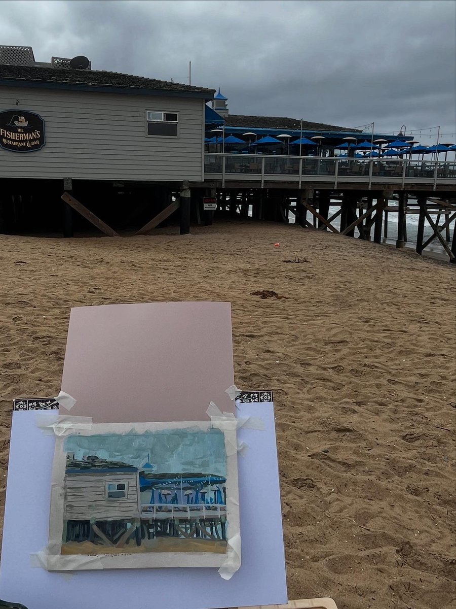 1hour pleinair in San Clemente 
#pleinair #gouache