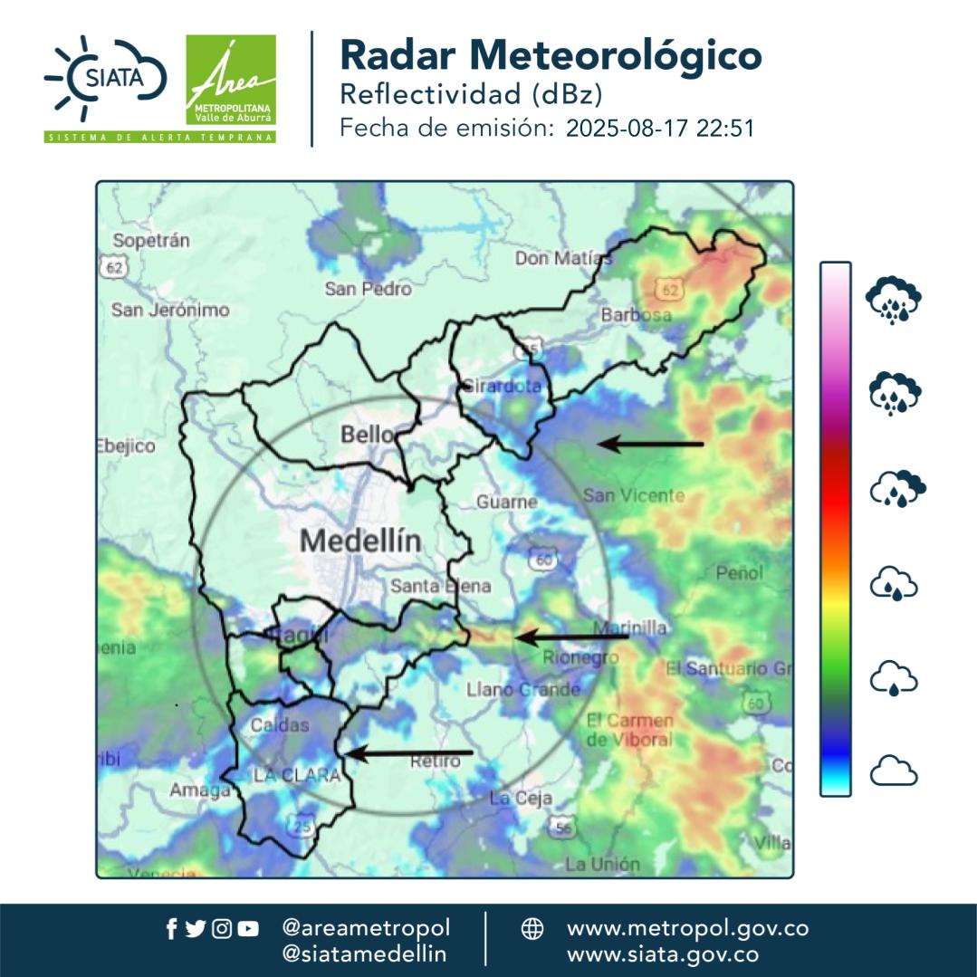 siatamedellin (@siatamedellin) on Twitter photo <a href="/Areametropol/">Área Metropolitana del Valle de Aburrá</a> #SIATAnoticias | (22:51)🌧️Se registran lluvias de baja intensidad en los municipios del sur del Valle y en Girardota, y de alta intensidad en Barbosa. se espera que en los próximos minutos se presenten lluvias en San Antonio de Prado <a href="/Areametropol/">Área Metropolitana del Valle de Aburrá</a> #SIATAnoticias | (22:51)🌧️Se registran lluvias de baja intensidad en los municipios del sur del Valle y en Girardota, y de alta intensidad en Barbosa. se espera que en los próximos minutos se presenten lluvias en San Antonio de Prado