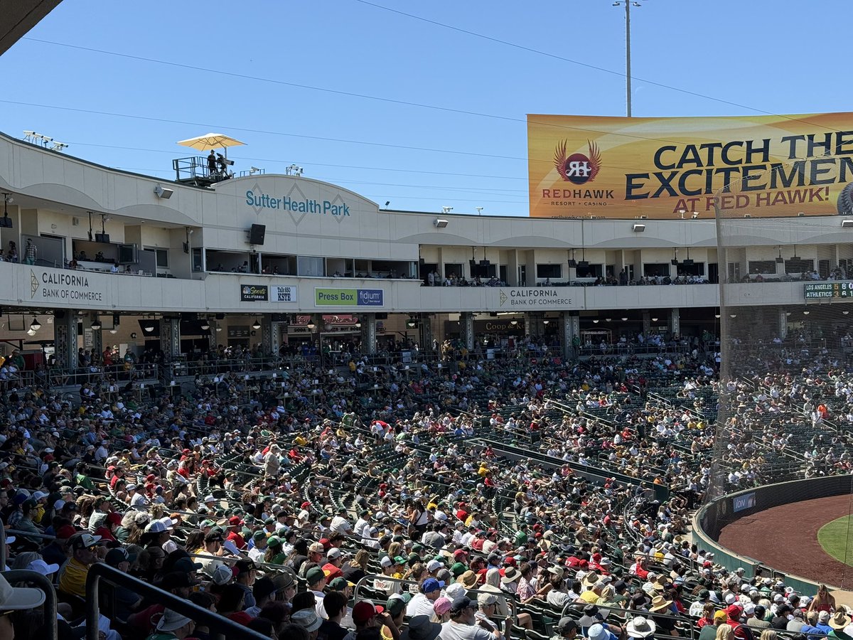 📍Sutter Health Park, Sacramento

⚾️ Los Angeles Angels 11-5 Athletics

🎟️ $25

👬 8,876

#️⃣ Lifetime MLB game 61

#Athletics #RepTheHalo