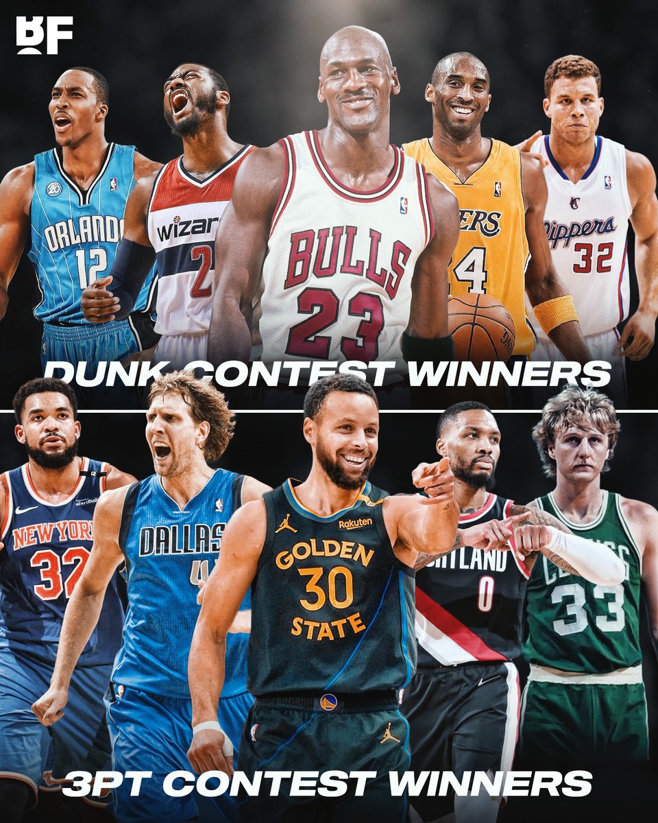 ALL-TIME dunk contest winners vs. ALL-TIME 3PT contest winners 😤 WHO YOU  GOT?! 🔸 Dwight Howard 🔸 John Wall 🔸 Michael Jordan 🔸 Kobe Bryant 🔸 Blake  Griffin 🔹 Karl Anthony Towns, image size:960x1200