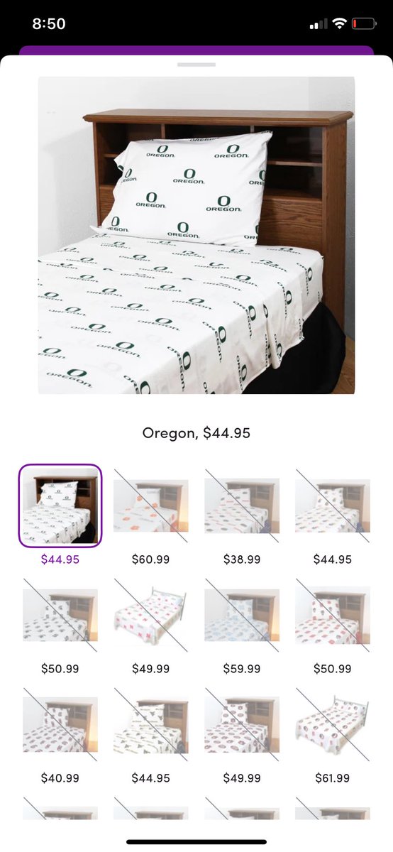 Funny how the only college logo sheet sets nationwide NOT sold out is Oregon.